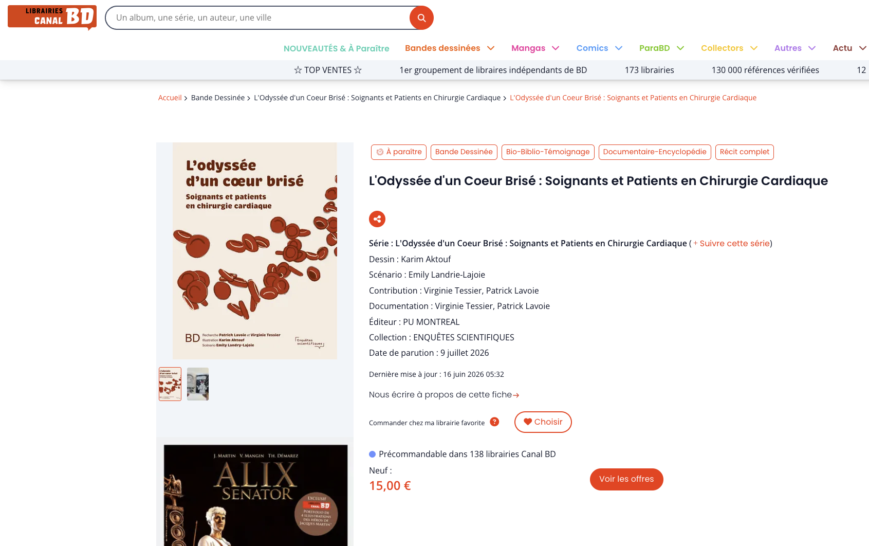 Notre BD est disponible en France !